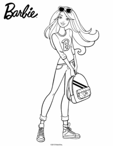 Desenho de Barbie Desenho Colorir Imprimir 11