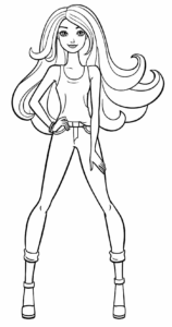 Desenho de Barbie Desenho Colorir Imprimir 2