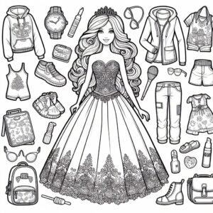 Desenho de Barbie Desenho Colorir Imprimir 32