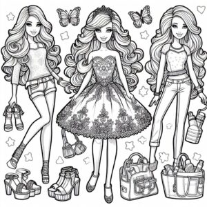 Desenho de Barbie Desenho Colorir Imprimir 33