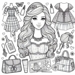 Desenho de Barbie Desenho Colorir Imprimir 34