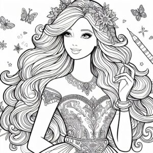 Desenho de Barbie Desenho Colorir Imprimir 36