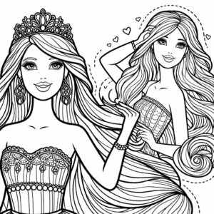 Desenho de Barbie Desenho Colorir Imprimir 38