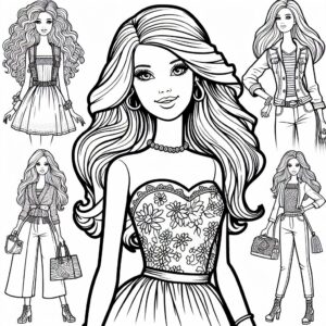 Desenho de Barbie Desenho Colorir Imprimir 40
