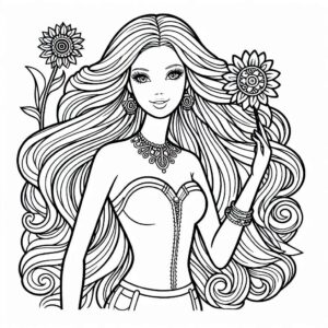 Desenho de Barbie Desenho Colorir Imprimir 47