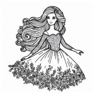 Desenho de Barbie Desenho Colorir Imprimir 48