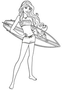 Desenho de Barbie Desenho Colorir Imprimir 7