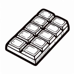 Desenho de Barra De Chocolate Para Colorir
