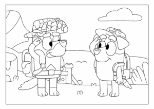 Desenho de Bluey Desenho Colorir Imprimir 001
