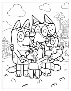 Desenho de Bluey Desenho Colorir Imprimir 002