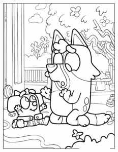Desenho de Bluey Desenho Colorir Imprimir 018