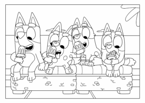 Desenho de Bluey Desenho Colorir Imprimir 024