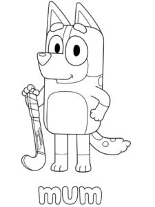 Desenho de Bluey Desenho Colorir Imprimir 025