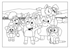 Desenho de Bluey Desenho Colorir Imprimir 026