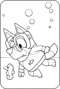 Desenho de Bluey Desenho Colorir Imprimir 038
