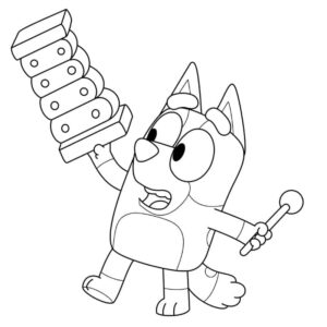 Desenho de Bluey Desenho Colorir Imprimir 045