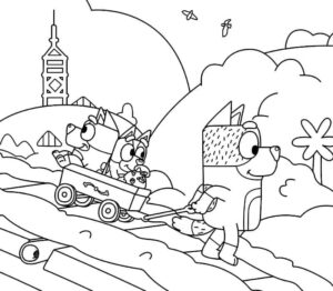 Desenho de Bluey Desenho Colorir Imprimir 046