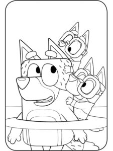 Desenho de Bluey Desenho Colorir Imprimir 053