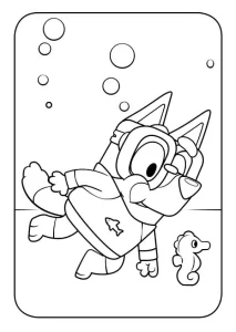 Desenho de Bluey Desenho Colorir Imprimir 084