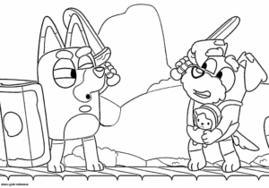Desenho de Bluey Desenho Colorir Imprimir 099