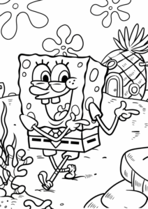 Desenho de Bob Esponja Desenho Colorir Imprimir 04