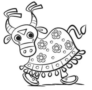 Desenho de Boi Bumba Para Colorir