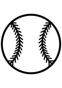 Desenho de Bola Para Colorir Baseball 5
