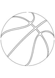 Desenho de Bola Para Colorir Basquete 1
