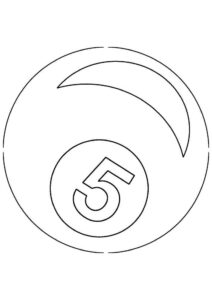 Desenho de Bola Para Colorir Bilhar