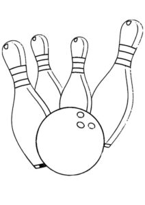 Desenho de Bola Para Colorir Boliche 2