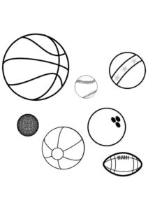 Desenho de Bola Para Colorir Esportes