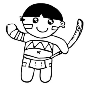 Desenho de Caipora Personagem Folclore