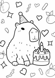 Desenho de Capivara Desenho Colorir Imprimir 001