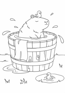 Desenho de Capivara Desenho Colorir Imprimir 002