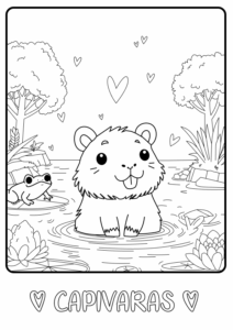 Desenho de Capivara Desenho Colorir Imprimir 003
