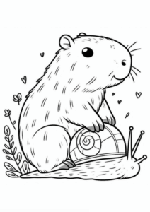 Desenho de Capivara Desenho Colorir Imprimir 004