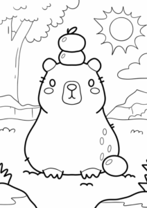 Desenho de Capivara Desenho Colorir Imprimir 005