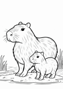 Desenho de Capivara Desenho Colorir Imprimir 006