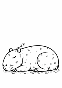 Desenho de Capivara Desenho Colorir Imprimir 007