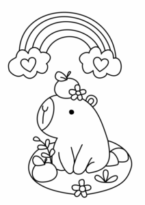 Desenho de Capivara Desenho Colorir Imprimir 009