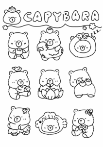Desenho de Capivara Desenho Colorir Imprimir 010
