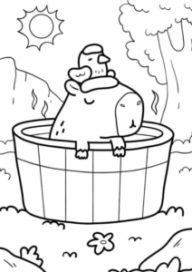 Desenho de Capivara Desenho Colorir Imprimir 011