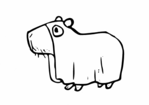 Desenho de Capivara Desenho Colorir Imprimir 015