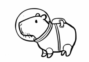 Desenho de Capivara Desenho Colorir Imprimir 016