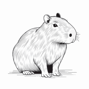 Desenho de Capivara Desenho Colorir Imprimir 017