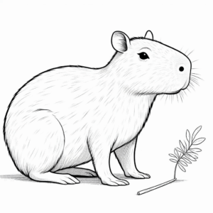 Desenho de Capivara Desenho Colorir Imprimir 019