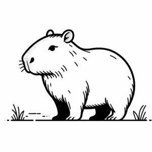Desenho de Capivara Desenho Colorir Imprimir 021