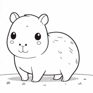 Desenho de Capivara Desenho Colorir Imprimir 027