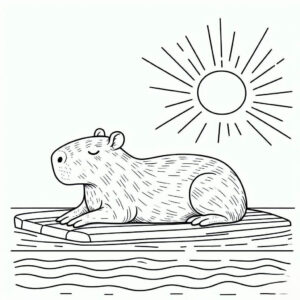 Desenho de Capivara Desenho Colorir Imprimir 029