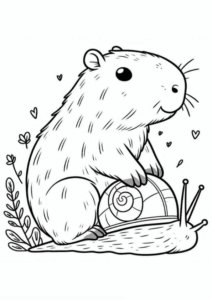 Desenho de Capivara Desenho Colorir Imprimir 037